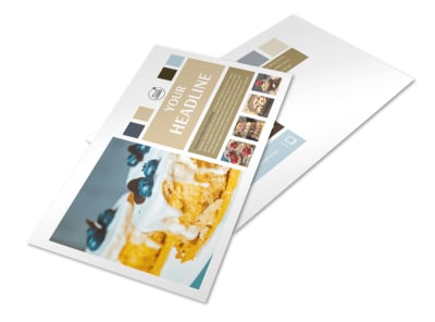 Fine Pastries Catering Postcard Template preview