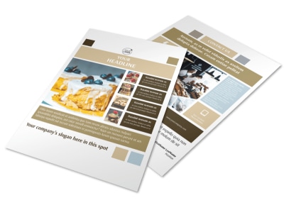 Fine Pastries Catering Flyer Template preview