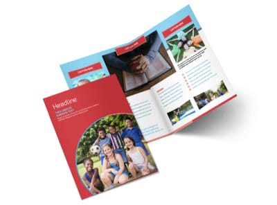 Christian Summer Camp Bi-Fold Brochure Template 2 preview