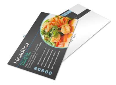 Fine Dining Catering Postcard Template 2 preview