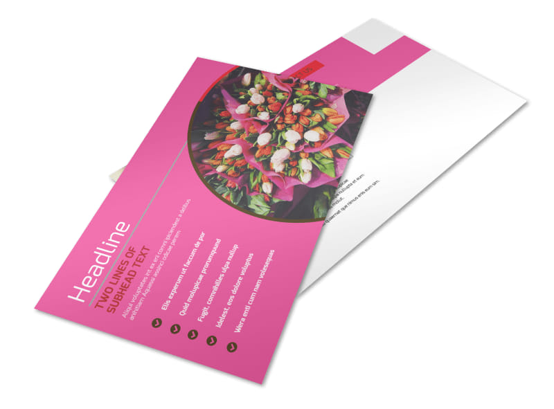 Florists & Flower Delivery Service Postcard Template