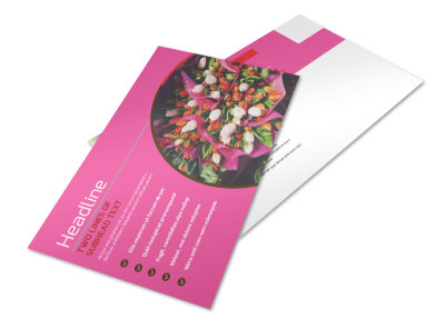 Flower Shop Postcard Template preview