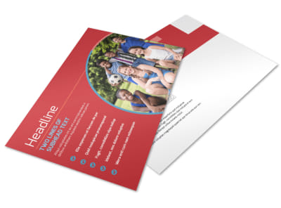 Christian Summer Camp Postcard Template preview