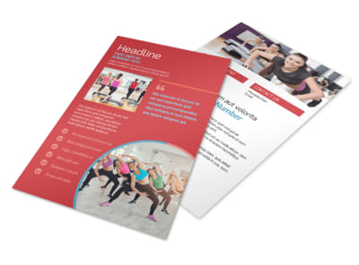 Adult Aerobics Class Flyer Template 3 preview