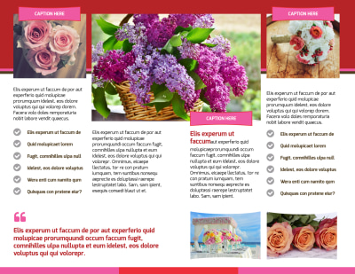 Florists & Flower Delivery Service Brochure Template Preview 2