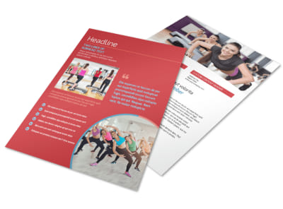 Adult Aerobics Class Flyer Template preview