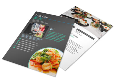 Fine Dining Catering Flyer Template preview