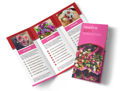 Flower Shop Tri Fold Brochure Template preview