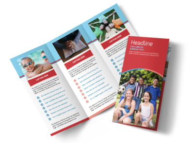 Christian Summer Camp Tri-Fold Brochure Template preview