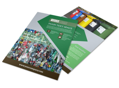 Litter & Recycling Center Flyer Template preview