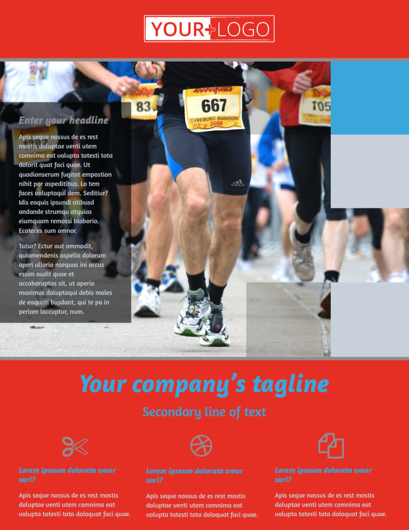 Marathon Race Fundraiser Flyer Template
