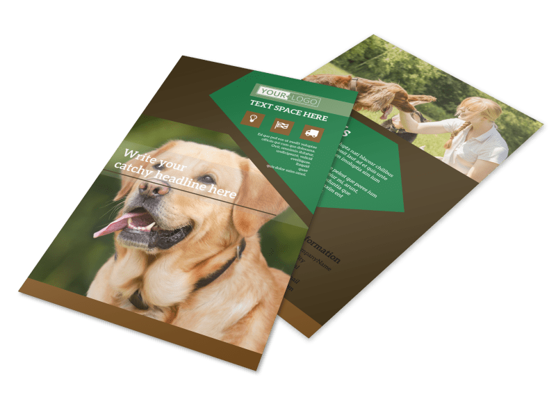 Dog Kennel & Pet Day Care Flyer Template 3