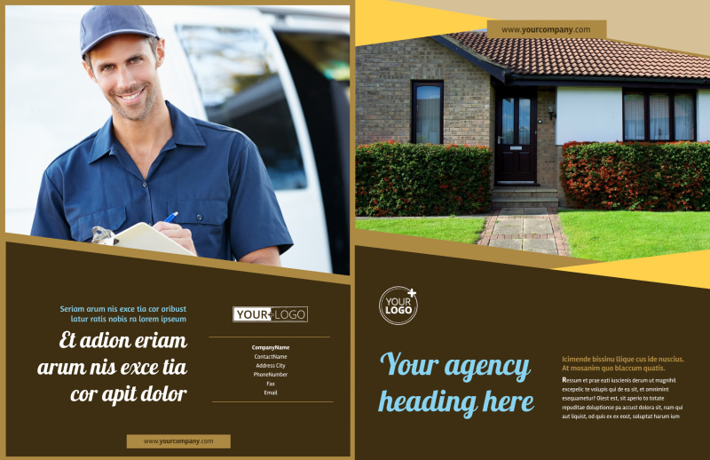 Window & Door Repair Bi-Fold Brochure Template 2