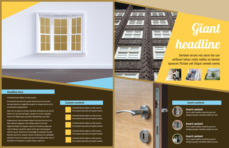 Window & Door Repair Bi-Fold Brochure Template 2