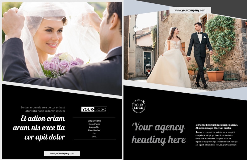 Wedding Video Service Bi-Fold Brochure Template 2