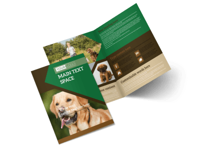Dog Kennel & Pet Day Care Bi-Fold Brochure Template 2