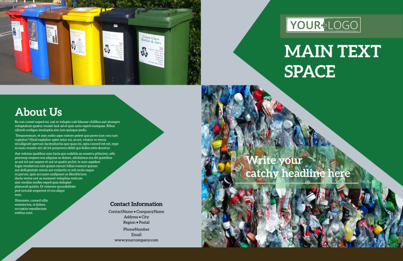 Litter & Recycling Center Bi-Fold Brochure Template 2