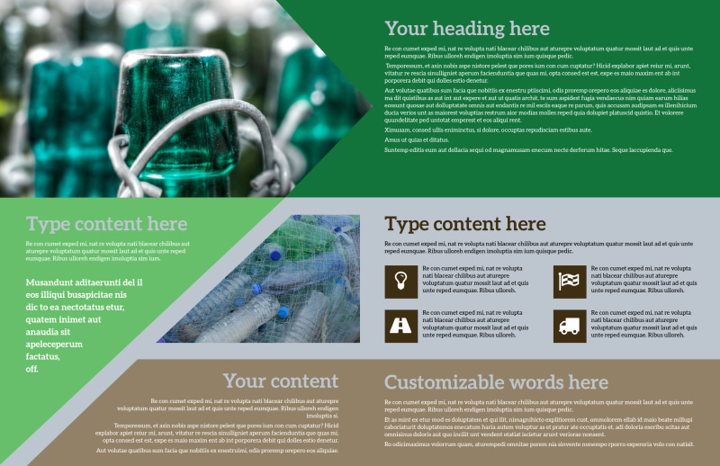Litter & Recycling Center Bi-Fold Brochure Template 2