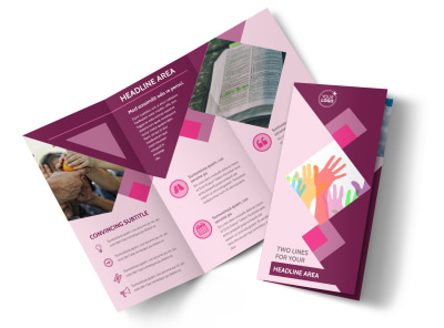 Church Fundraiser Tri-Fold Brochure Template preview