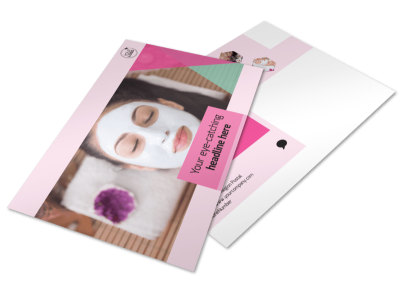 Health & Beauty Spa Postcard Template preview