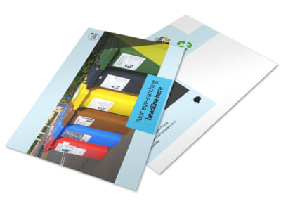 Waste Disposal Postcard Template preview