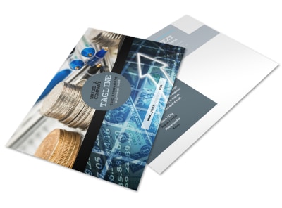 Knowledgeable Financial Consultant Postcard Template preview
