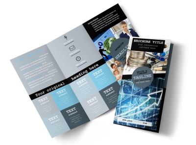 Knowledgeable Financial Consultant Tri-Fold Brochure Template preview