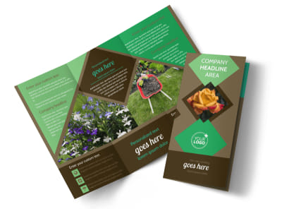 Garden Clubs Tri-Fold Brochure Template preview