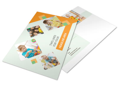 Preschool Kids & Day Care Postcard Template preview