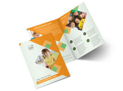Preschool Kids & Day Care Bi-Fold Brochure Template 2 preview