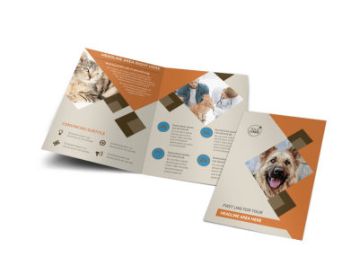 Animal Charity Bi-Fold Brochure Template preview