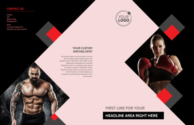 Boxing Gym Brochure Template Preview 1