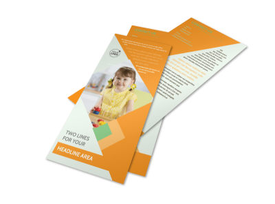 Preschool Kids & Day Care Rack Card Template 2 preview