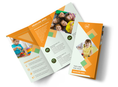 Preschool Kids & Day Care Brochure Template preview