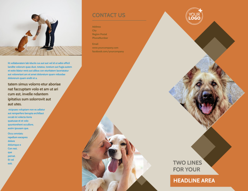 Animal Charity Tri-Fold Brochure Template
