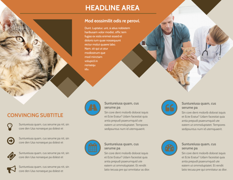 Animal Charity Tri-Fold Brochure Template