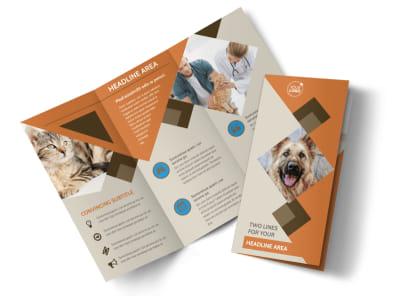 Animal Charity Tri-Fold Brochure Template preview