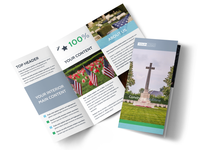Memorial Funeral Services Brochure Template Mycreative Memorial Funeral Program Services Brochure Template
