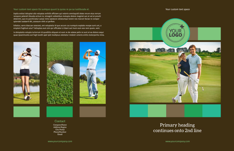 Golf Tournament Bi-Fold Brochure Template 2