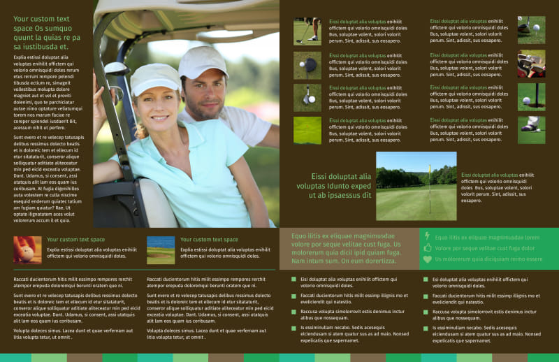 Golf Tournament Bi-Fold Brochure Template 2