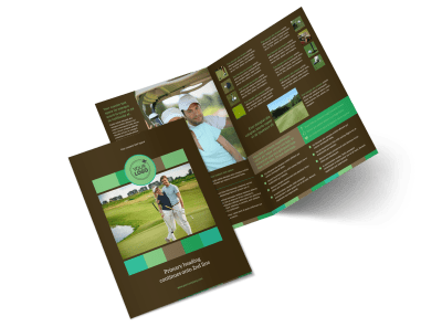 Golf Tournament Bi-Fold Brochure Template 2
