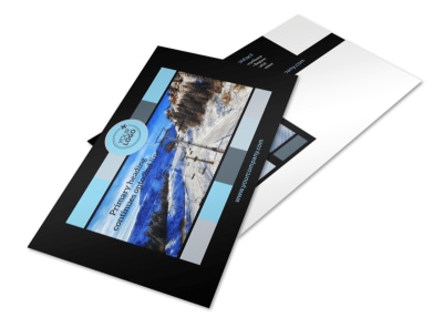 Top Ski Resort Postcard Template 2 preview