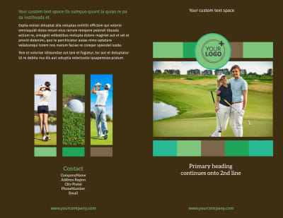 Golf Tournament Brochure Template Preview 1