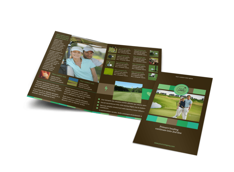 Golf Tournament Brochure Template Preview 1