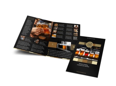Brew Pub Bi-Fold Brochure Template preview