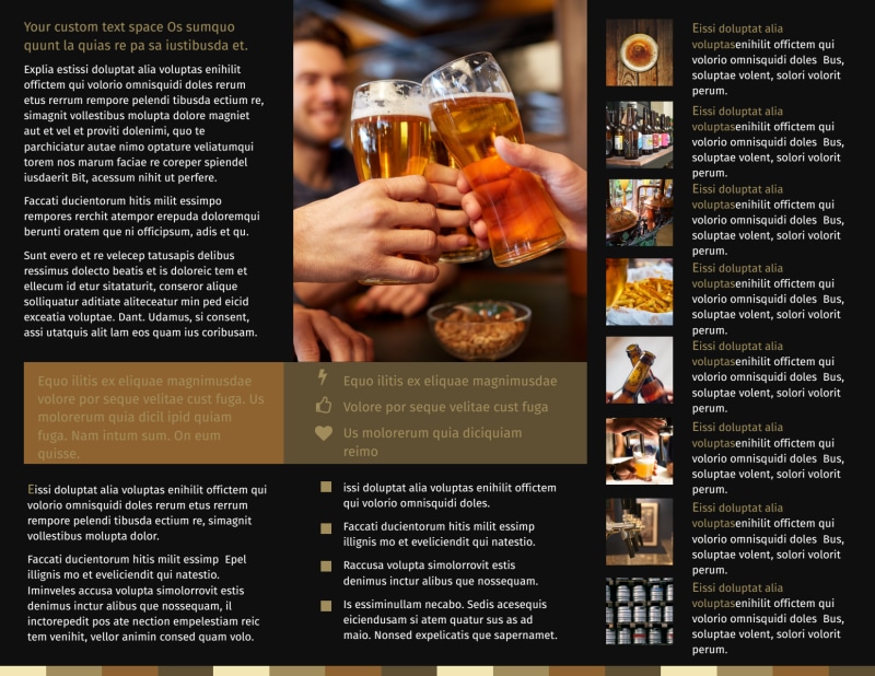 Brew Pub Tri-Fold Brochure Template