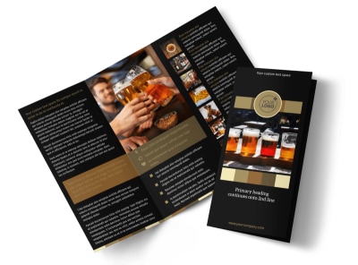 Brew Pub Tri-Fold Brochure Template preview