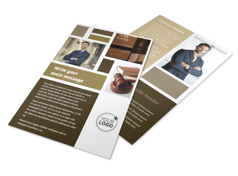 Lawyer Law firm Flyer Template Preview 1