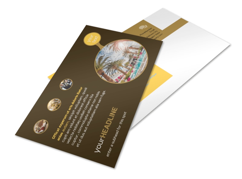 Luxury Hotel Postcard Template