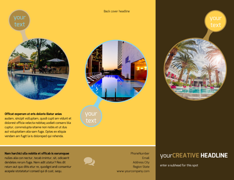 Luxury Hotel Tri-Fold Brochure Template